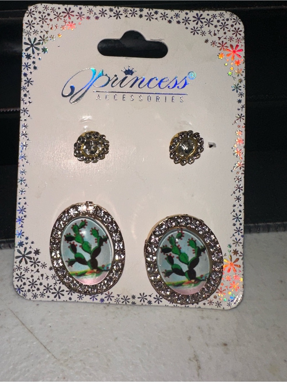 🌵Western Boho Chic: Western Boho Green Cactus Oval Drop Earrings Set